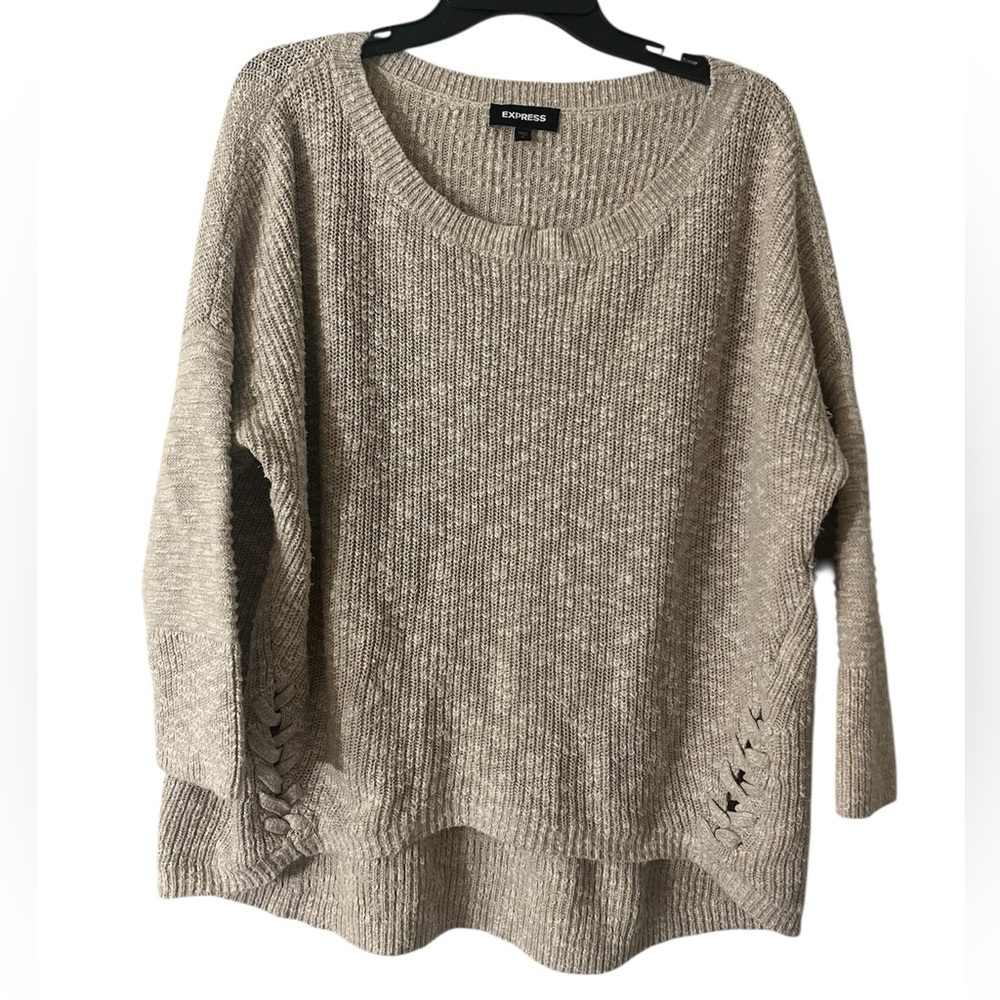 Express Women's Knit Sweater in Taupe